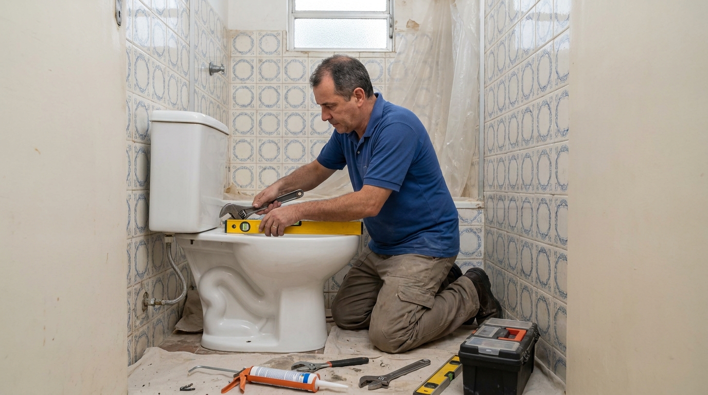 Fixação de vaso sanitário em Itajaí-SC