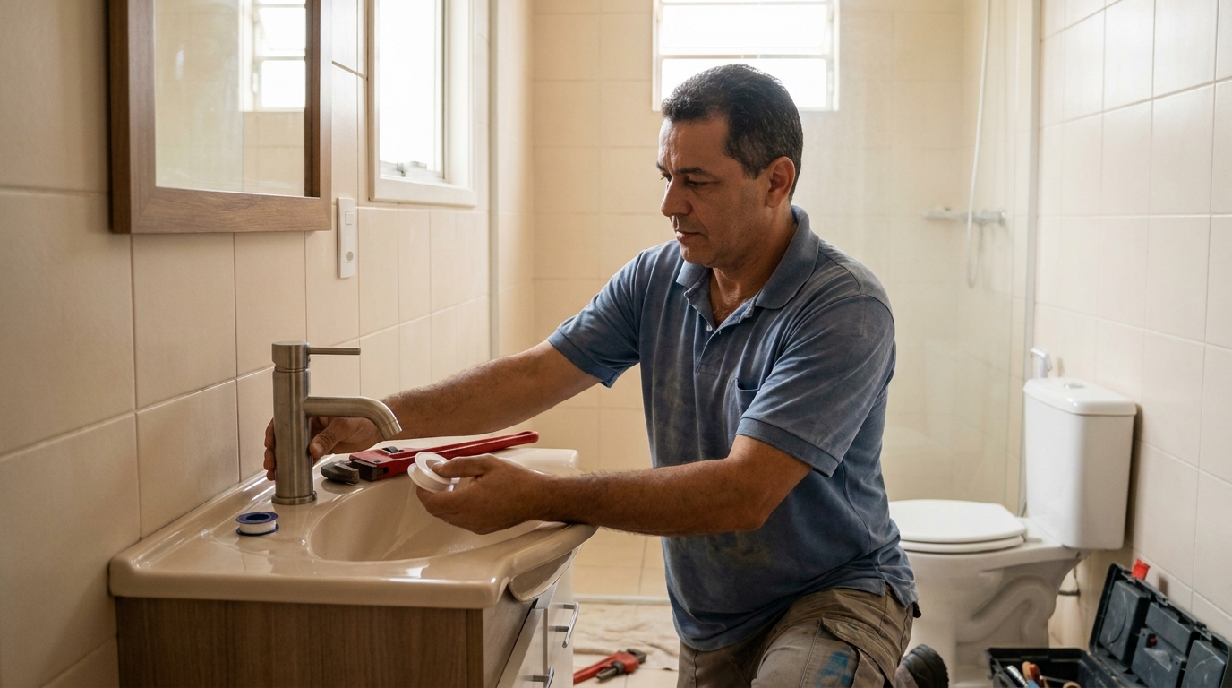 Fixação de Torneiras de Bancada